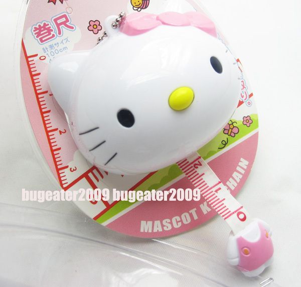 Hello Kitty Soft Tape Measure Ruler Keychain key chain  