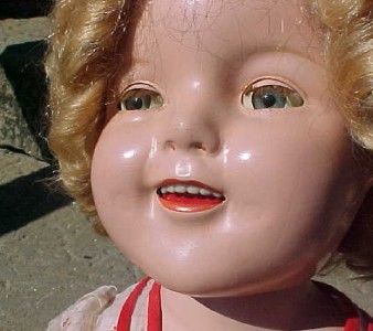 NEAR MINT 1930s 23 Shirley Temple Doll/Original Tin Pin/L@@K  