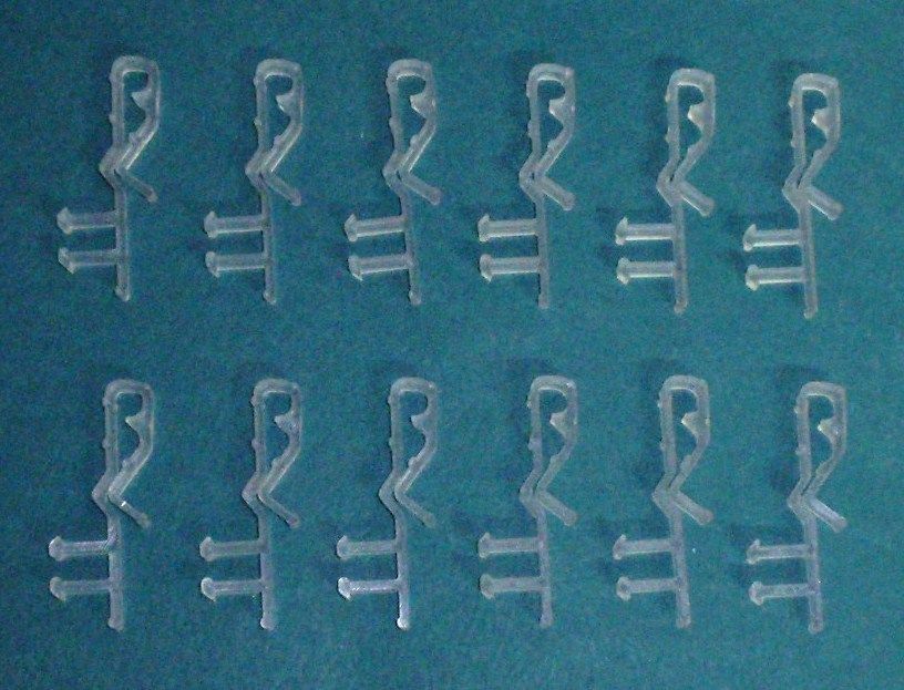 ONE DOZEN 2 WOOD BLIND Short Projection VALANCE CLIPS  