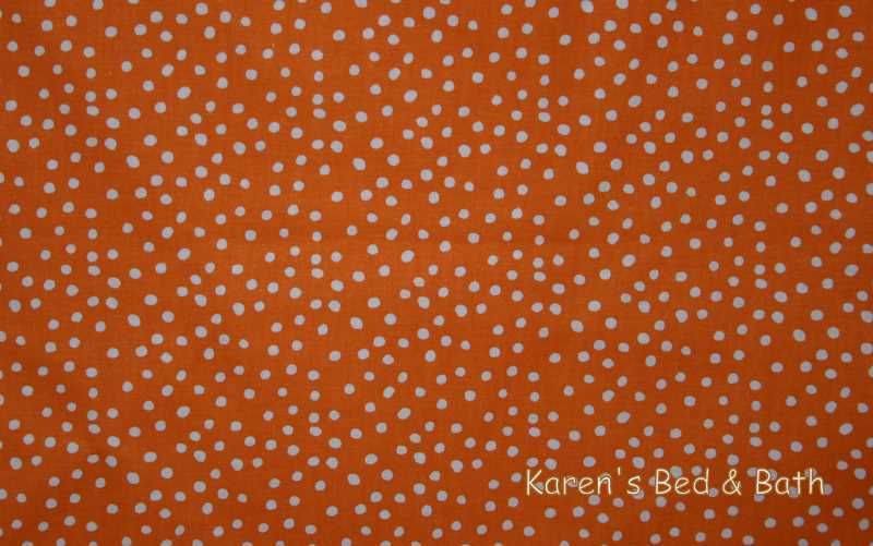 Orange Tangerine White Polka Dots Curtain Valance NEW  